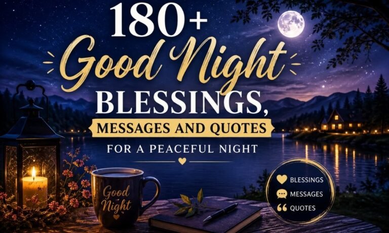 180+ Good Night Blessings, Messages and Quotes for a Peaceful Night