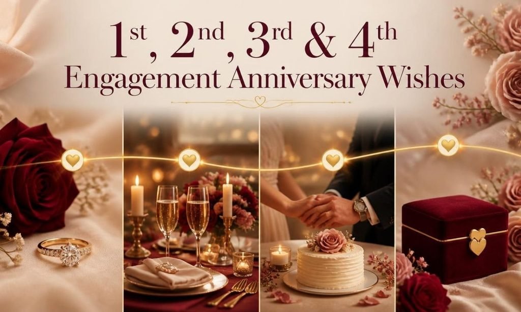 1st, 2nd, 3rd and 4th Engagement Anniversary Wishes