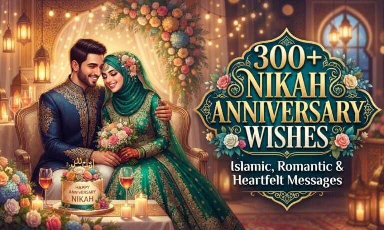 300+ Nikah Anniversary Wishes Islamic, Romantic & Heartfelt Messages