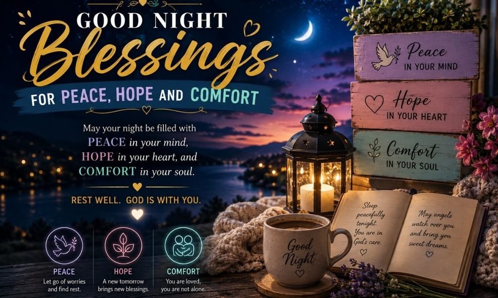 Good Night Blessings for Peace, Hope and Comfort