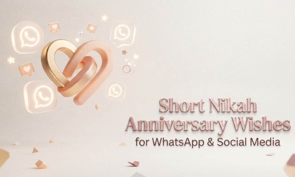 Short Nikah Anniversary Wishes for WhatsApp & Social Media

