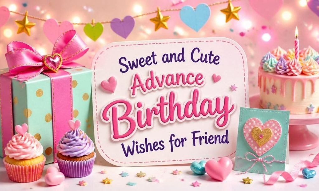 Sweet and Cute Advance Birthday Wishes for Friend