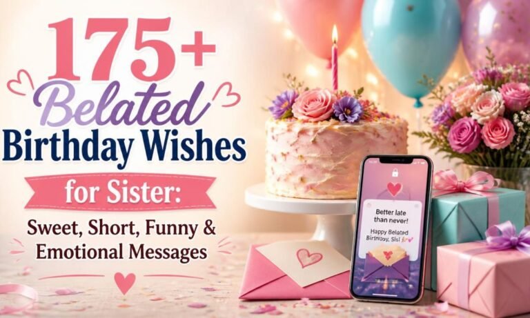 175+ Belated Birthday Wishes for Sister Sweet, Short, Funny & Emotional Messages