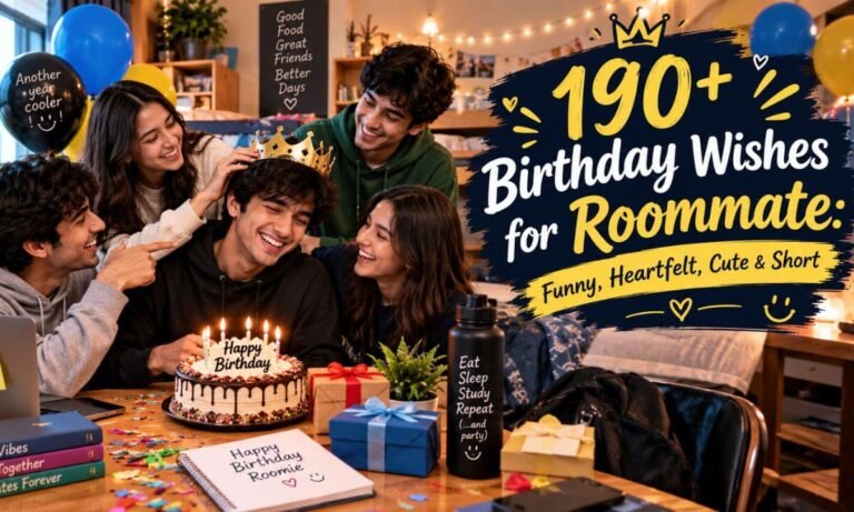 190+ Birthday Wishes for Roommate Funny, Heartfelt, Cute & Short