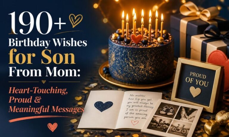 190+ Birthday Wishes for Son From Mom Heart-Touching, Proud & Meaningful Messages