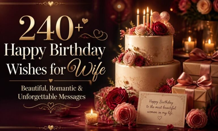 240+ Happy Birthday Wishes for Wife Beautiful, Romantic & Unforgettable Messages