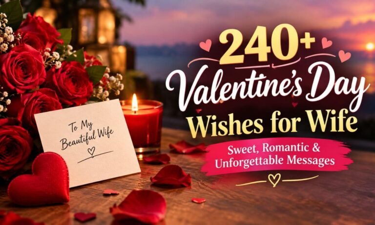 240+ Valentines Day Wishes for Wife Sweet, Romantic & Unforgettable Messages