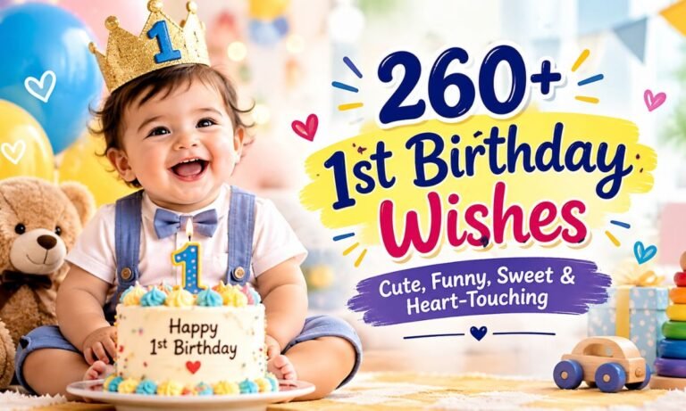 260+ 1st Birthday Wishes Cute, Funny, Sweet & Heart-Touching