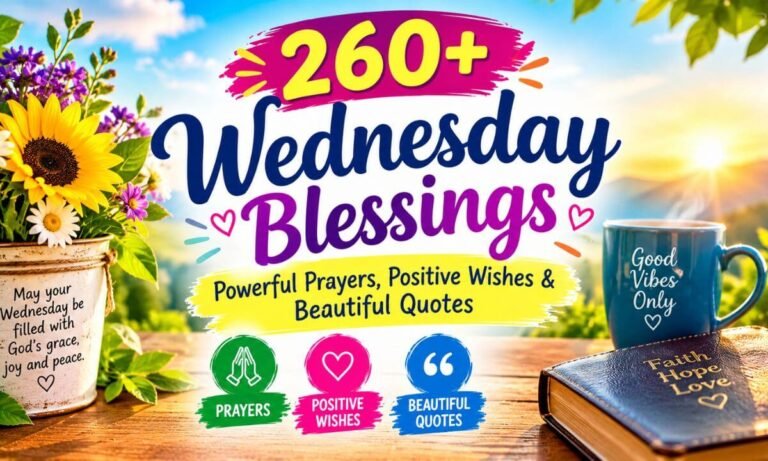 260+ Wednesday Blessings Powerful Prayers, Positive Wishes & Beautiful Quotes