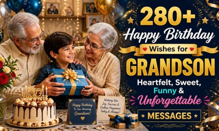 280+ Happy Birthday Wishes for Grandson Heartfelt, Sweet, Funny & Unforgettable Messages