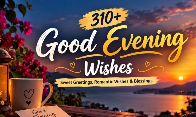 310+ Good Evening Wishes Sweet Greetings, Romantic Wishes & Blessings