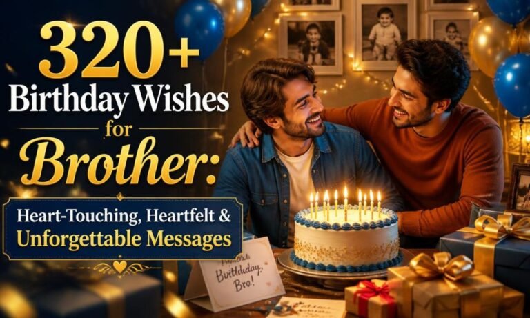 320+ Birthday Wishes for Brother Heart-Touching, Heartfelt & Unforgettable Messages