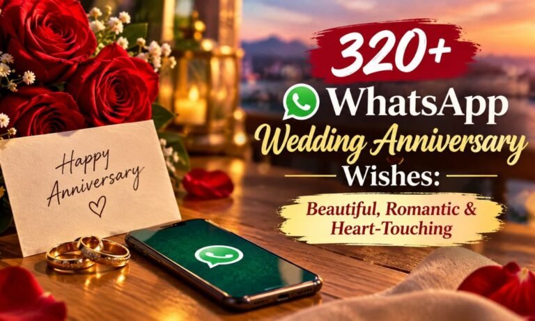320+ WhatsApp Wedding Anniversary Wishes Beautiful, Romantic & Heart-Touching