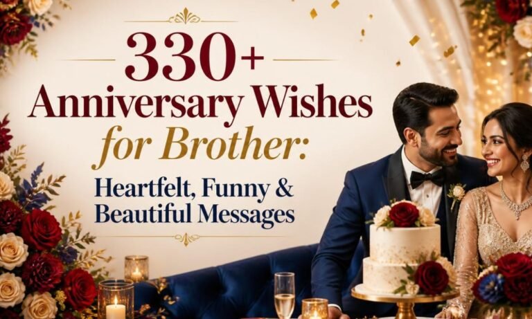 330+ Anniversary Wishes for Brother Heartfelt, Funny & Beautiful Messages
