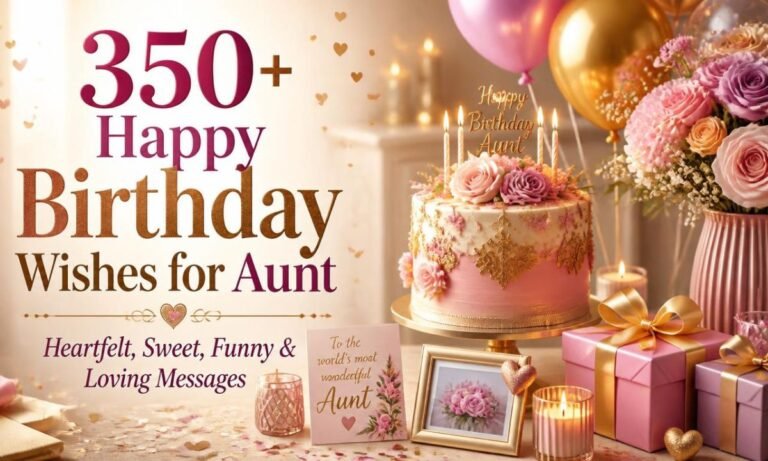 350+ Happy Birthday Wishes for Aunt Heartfelt, Sweet, Funny & Loving Messages