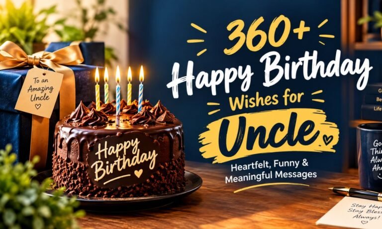 360+ Happy Birthday Wishes for Uncle Heartfelt, Funny & Meaningful Messages