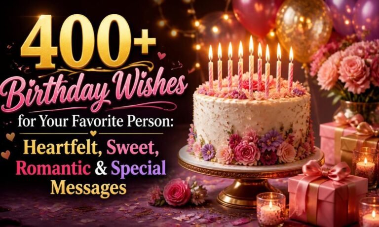 400+ Birthday Wishes for Your Favorite Person Heartfelt, Sweet, Romantic & Special Messages