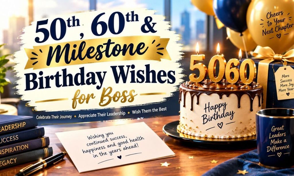 50th, 60th & Milestone Birthday Wishes for Boss