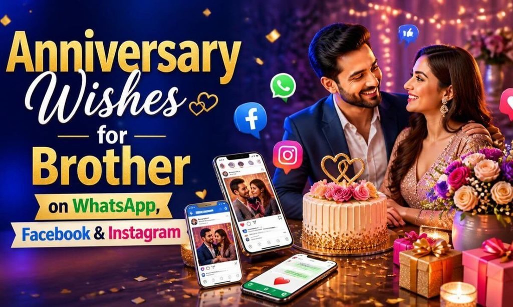 Anniversary Wishes for Brother on WhatsApp, Facebook & Instagram