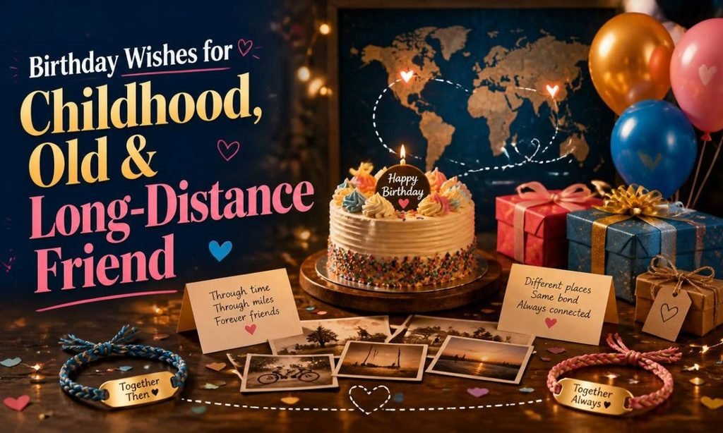 Birthday Wishes for Childhood, Old & Long-Distance Friend
