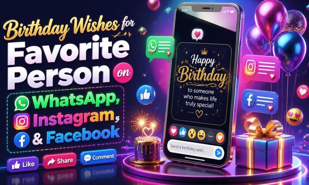 Birthday Wishes for Favorite Person on WhatsApp, Instagram & Facebook