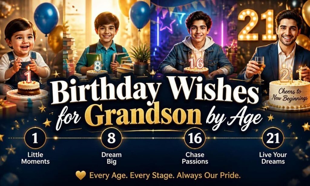 Birthday Wishes for Grandson by Age