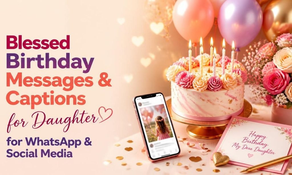 Blessed Birthday Messages & Captions for Daughter for WhatsApp & Social Media