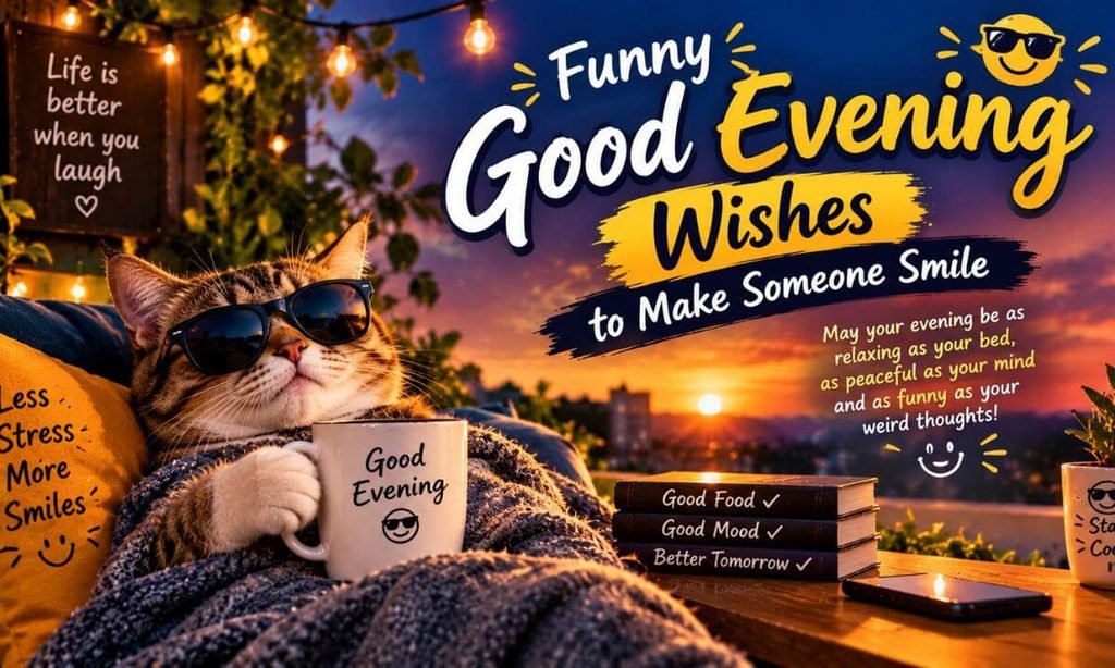 Funny Good Evening Wishes to Make Someone Smile