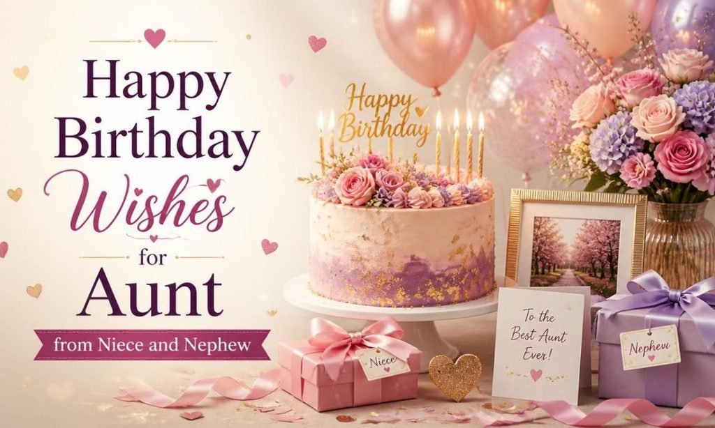 Happy Birthday Wishes for Aunt from Niece and Nephew
