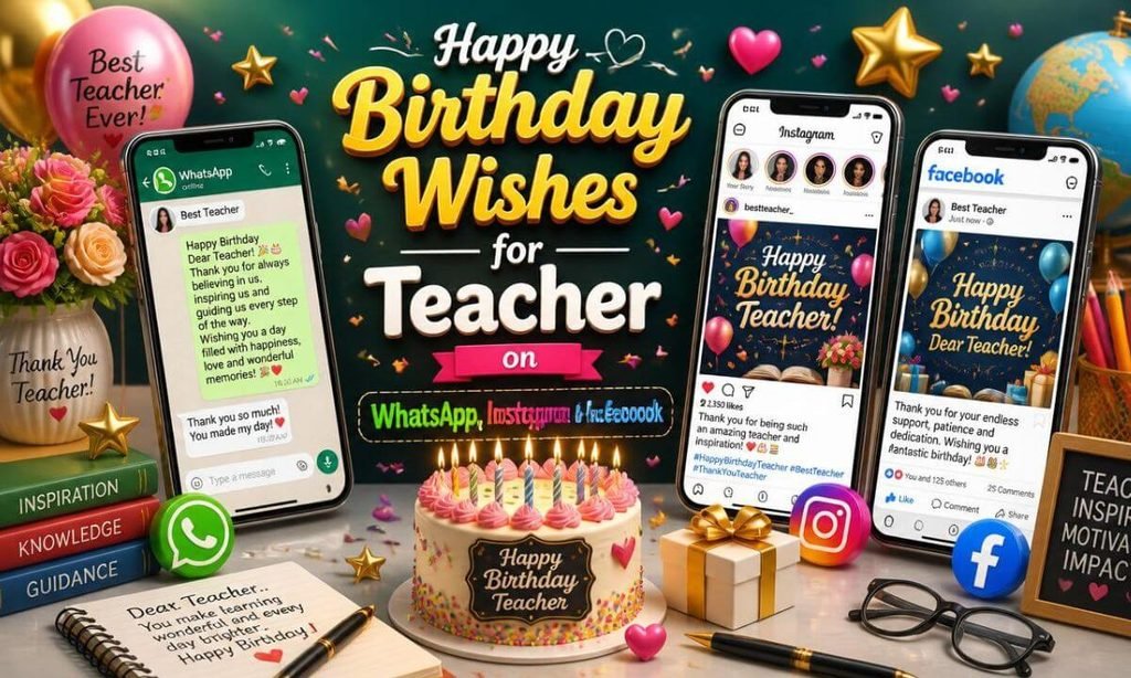 Happy Birthday Wishes for Teacher on WhatsApp, Instagram & Facebook