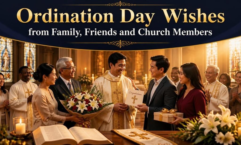 Ordination Day Wishes from Family, Friends and Church Members