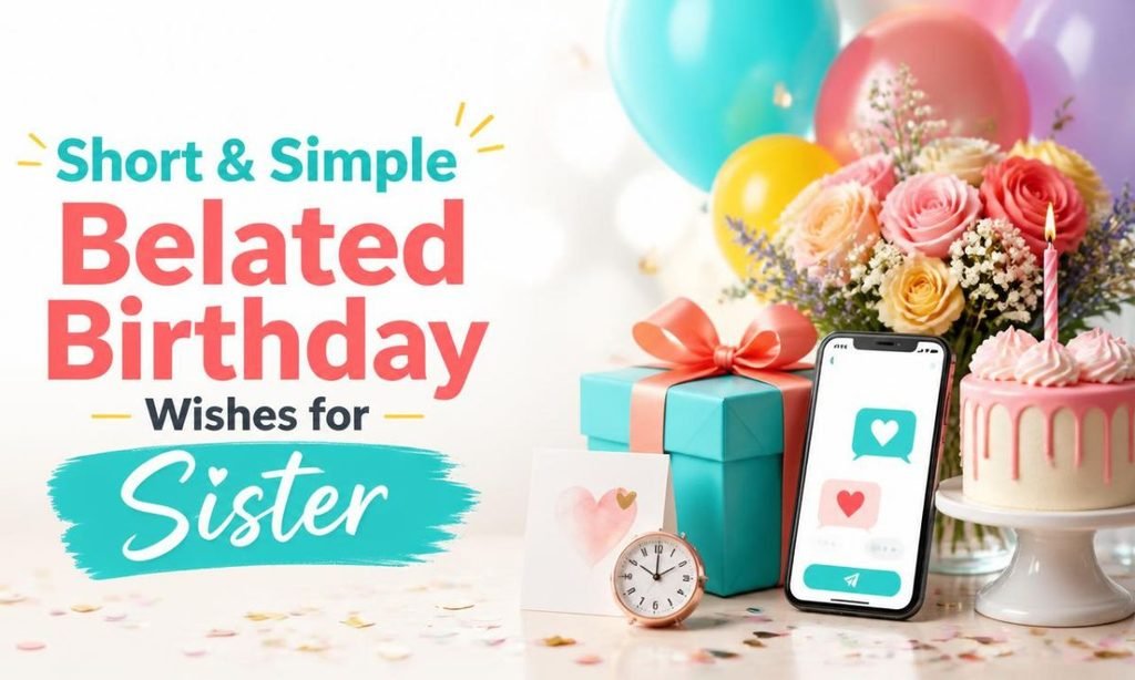 Short & Simple Belated Birthday Wishes for Sister