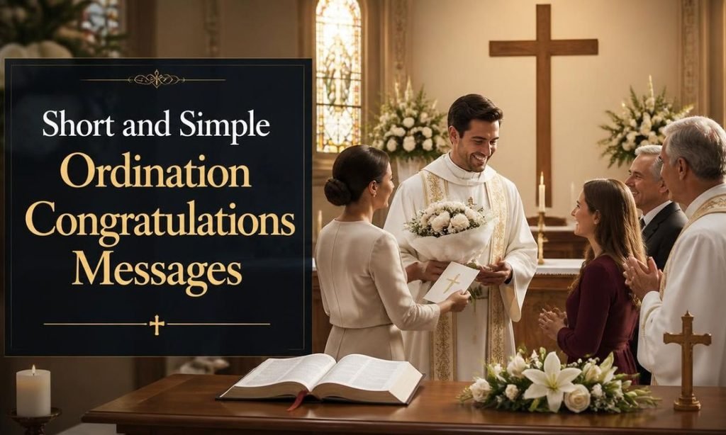 Short and Simple Ordination Congratulations Messages