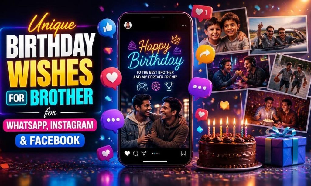 Unique Birthday Wishes for Brother for WhatsApp, Instagram & Facebook