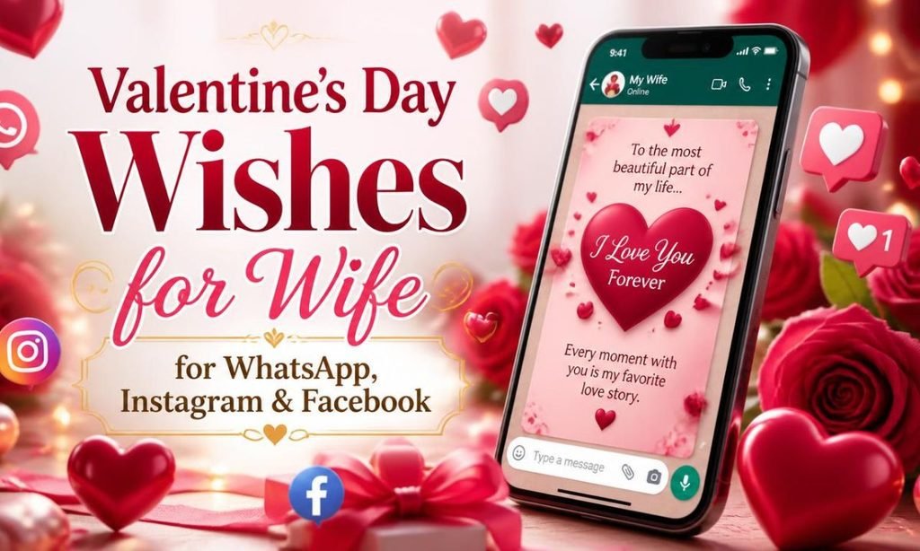 Valentine's Day Wishes for Wife for WhatsApp, Instagram & Facebook