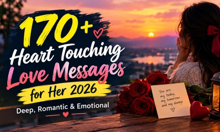 170+ Heart Touching Love Messages for Her 2026 Deep, Romantic & Emotional