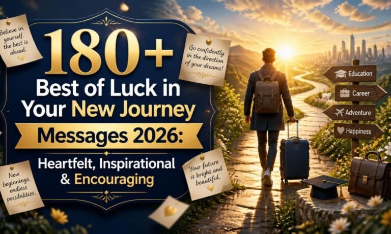 180+ Best of Luck in Your New Journey Messages 2026 Heartfelt, Inspirational & Encouraging