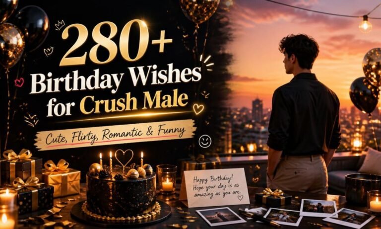 280+ Birthday Wishes for Crush Male Cute, Flirty, Romantic & Funny