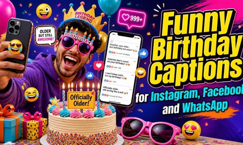 Funny Birthday Captions for Instagram, Facebook and WhatsApp