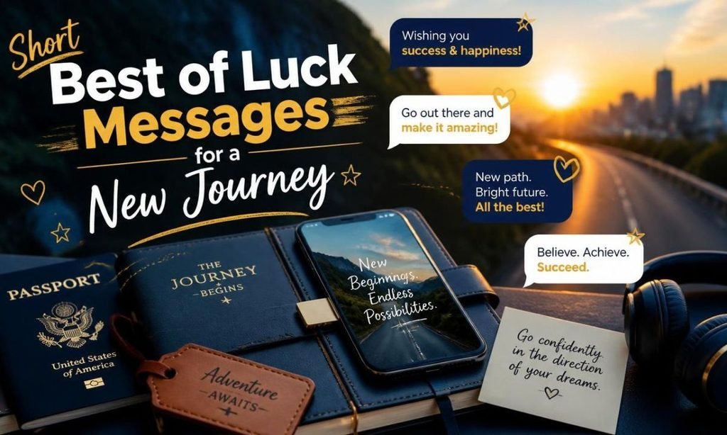 Short Best of Luck Messages for a New Journey
